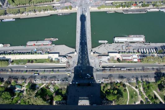 The view from the top of the Eiffel Tower